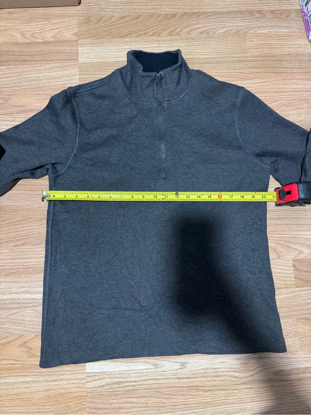 Banana Republic Men's Charcoal Gray Quarter-Zip Sweater Pullover
